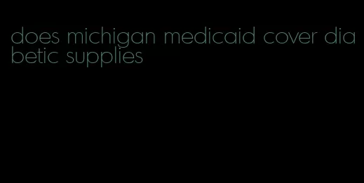 does michigan medicaid cover diabetic supplies