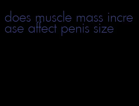 does muscle mass increase affect penis size