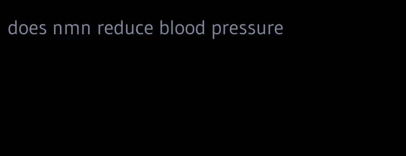 does nmn reduce blood pressure