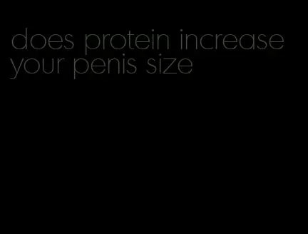 does protein increase your penis size