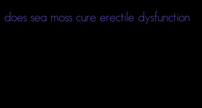 does sea moss cure erectile dysfunction