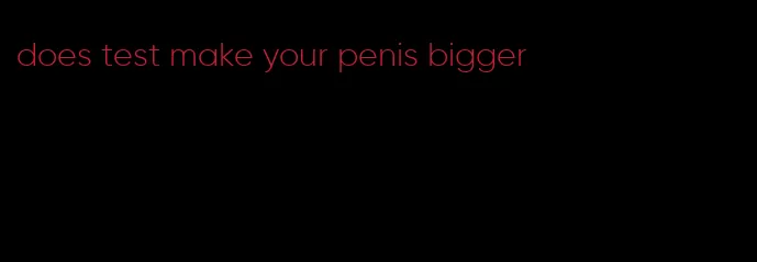 does test make your penis bigger