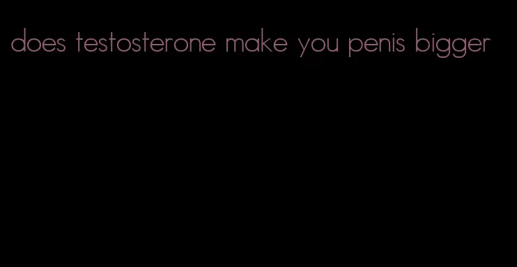does testosterone make you penis bigger