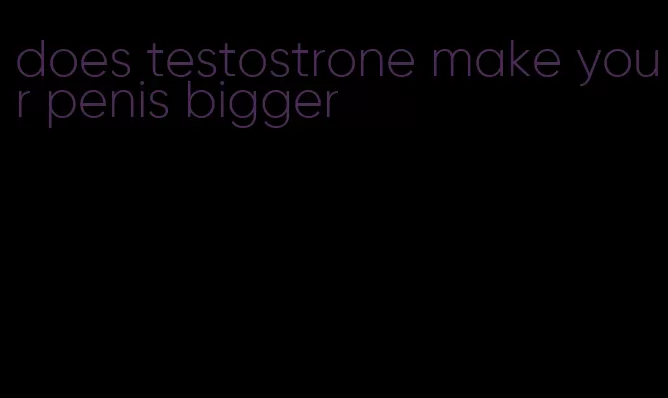 does testostrone make your penis bigger