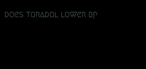does toradol lower bp