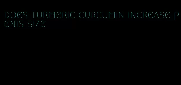 does turmeric curcumin increase penis size