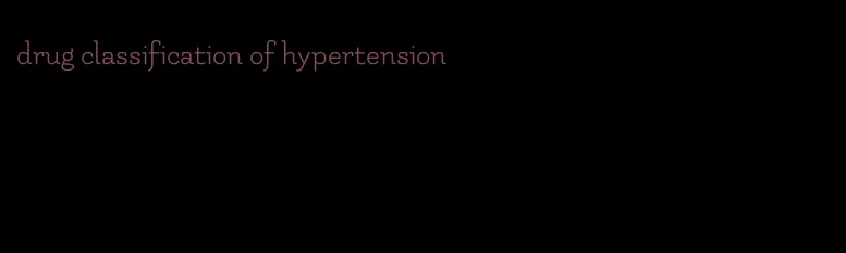 drug classification of hypertension