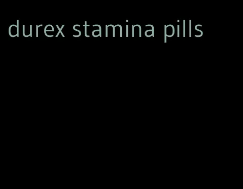 durex stamina pills