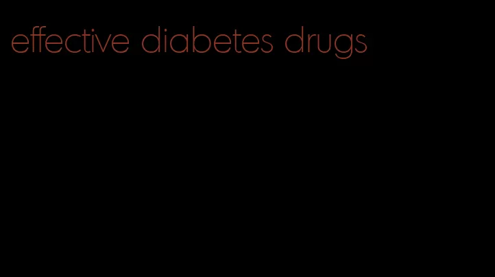 effective diabetes drugs
