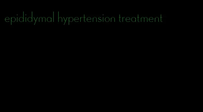 epididymal hypertension treatment