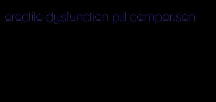 erectile dysfunction pill comparison