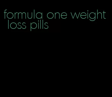 formula one weight loss pills