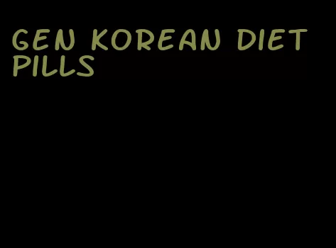 gen korean diet pills