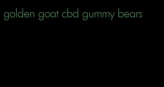 golden goat cbd gummy bears