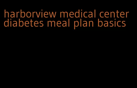 harborview medical center diabetes meal plan basics