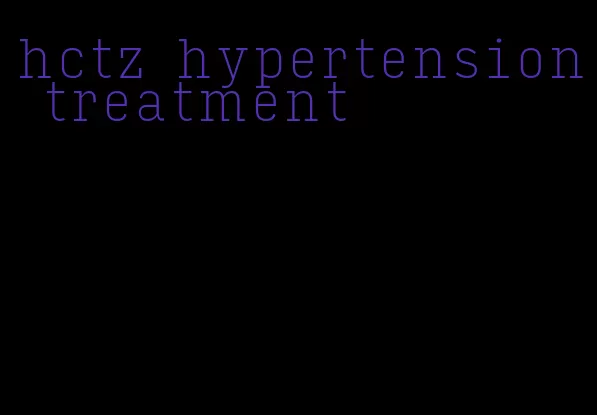 hctz hypertension treatment