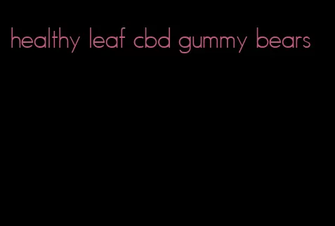 healthy leaf cbd gummy bears