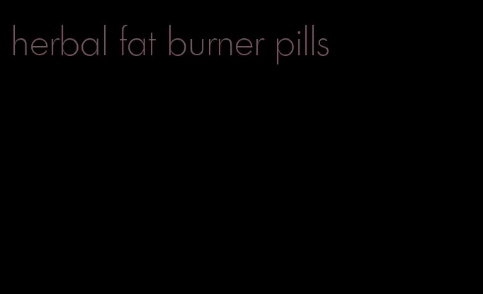 herbal fat burner pills
