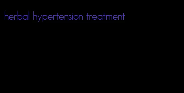 herbal hypertension treatment