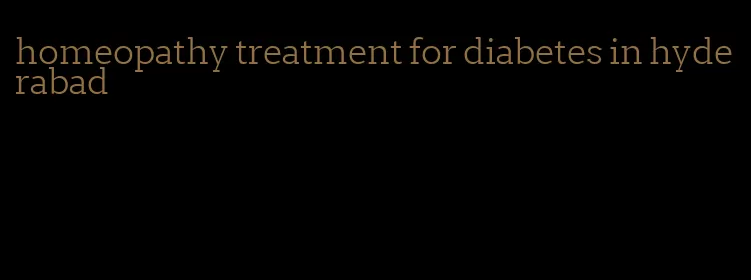 homeopathy treatment for diabetes in hyderabad