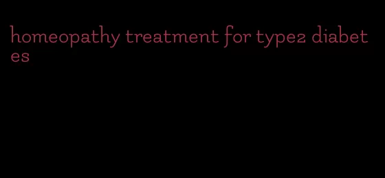homeopathy treatment for type2 diabetes
