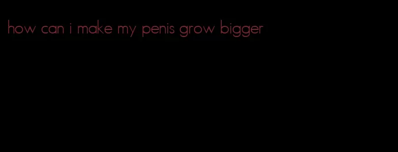 how can i make my penis grow bigger