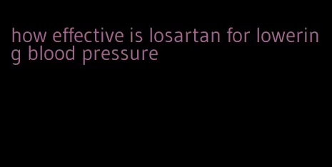 how effective is losartan for lowering blood pressure