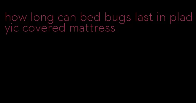 how long can bed bugs last in pladyic covered mattress