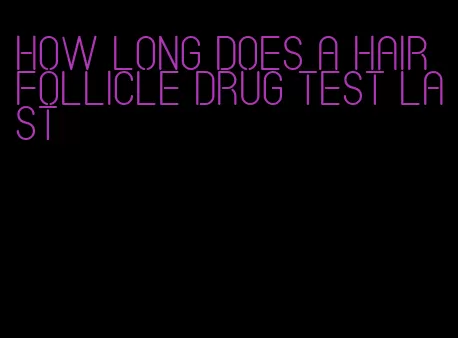 how long does a hair follicle drug test last