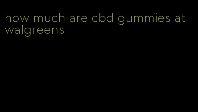how much are cbd gummies at walgreens