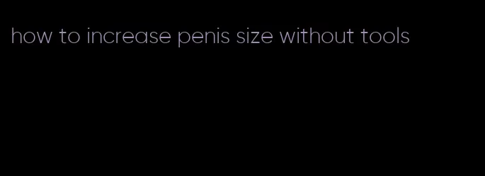how to increase penis size without tools