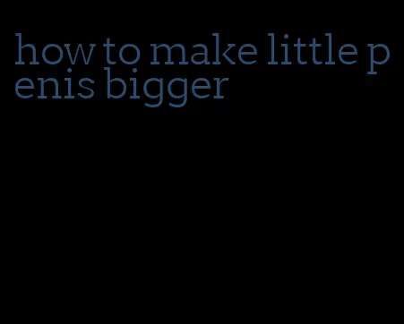 how to make little penis bigger