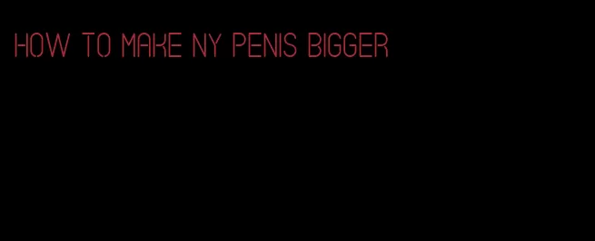 how to make ny penis bigger
