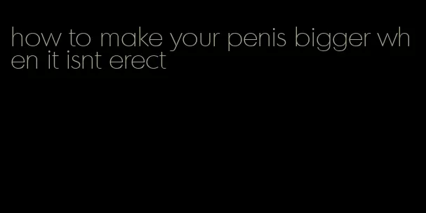 how to make your penis bigger when it isnt erect