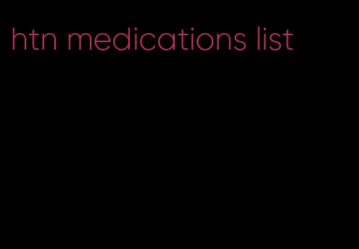 htn medications list