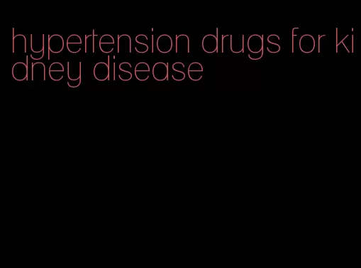 hypertension drugs for kidney disease