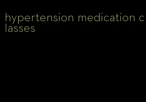 hypertension medication classes