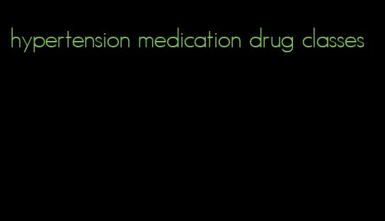 hypertension medication drug classes