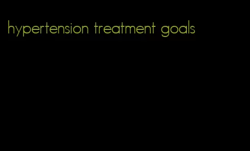 hypertension treatment goals
