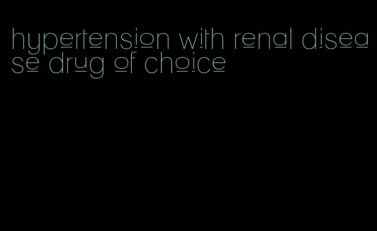 hypertension with renal disease drug of choice