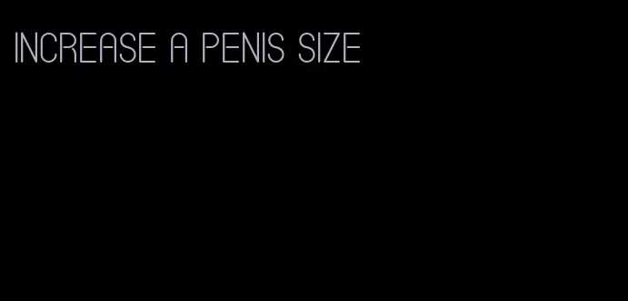 increase a penis size