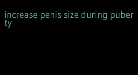 increase penis size during puberty