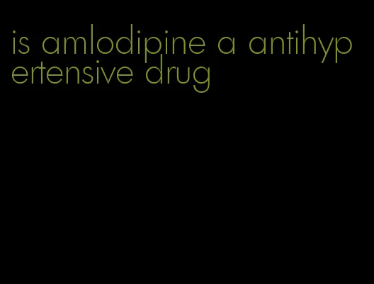 is amlodipine a antihypertensive drug