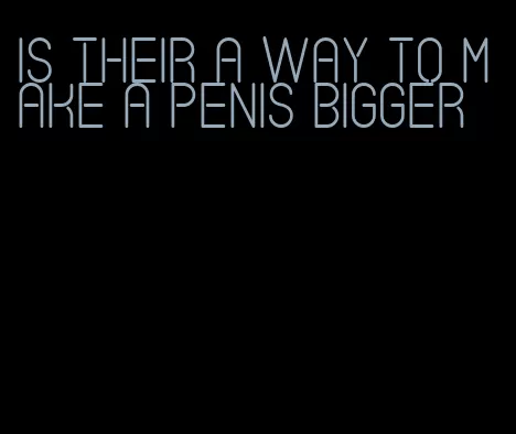 is their a way to make a penis bigger