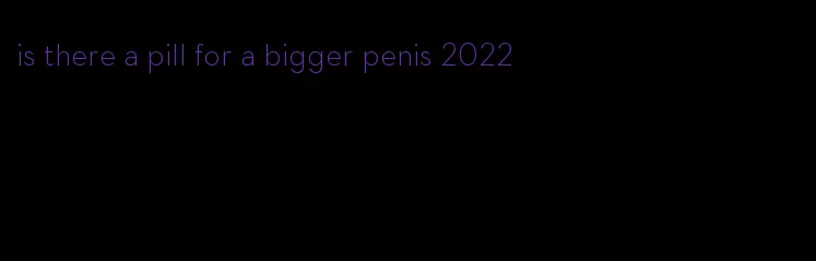 is there a pill for a bigger penis 2022