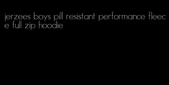 jerzees boys pill resistant performance fleece full zip hoodie