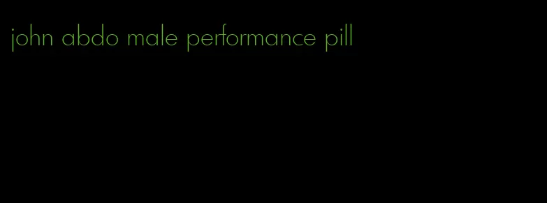 john abdo male performance pill