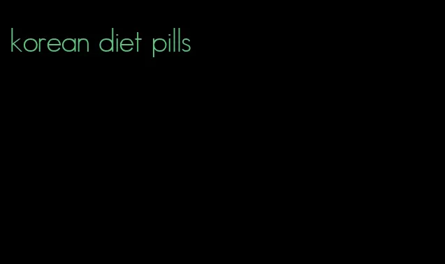 korean diet pills