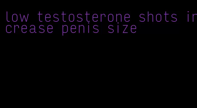 low testosterone shots increase penis size