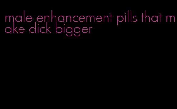male enhancement pills that make dick bigger